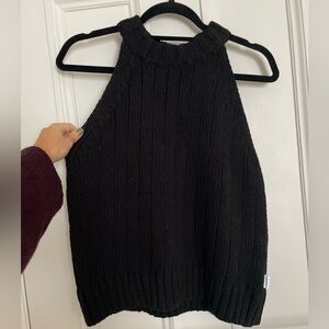 Le Bon Shoppe Cable Knit Halter Top